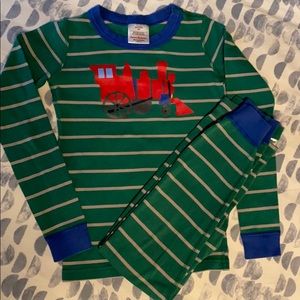 Hannah Andersson Christmas Holiday Train Pajamas